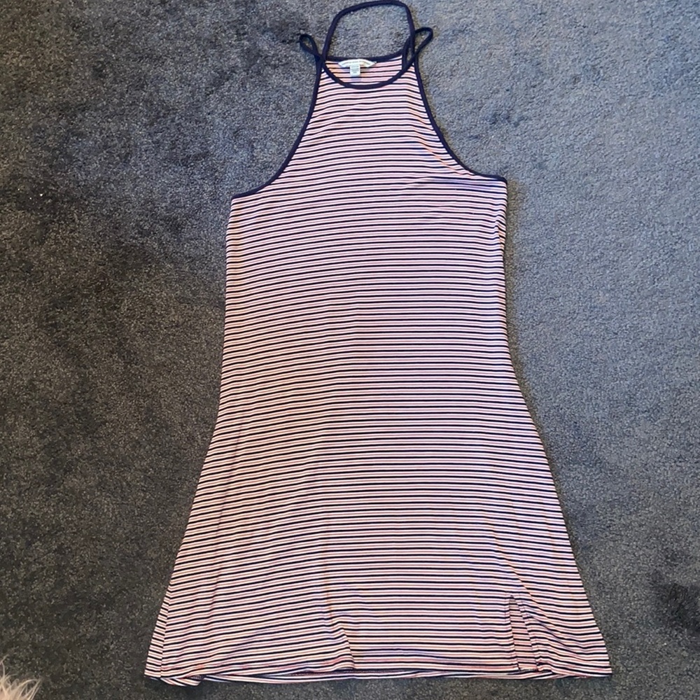 AE STRIPE RAZORBACK DRESS SIZE S